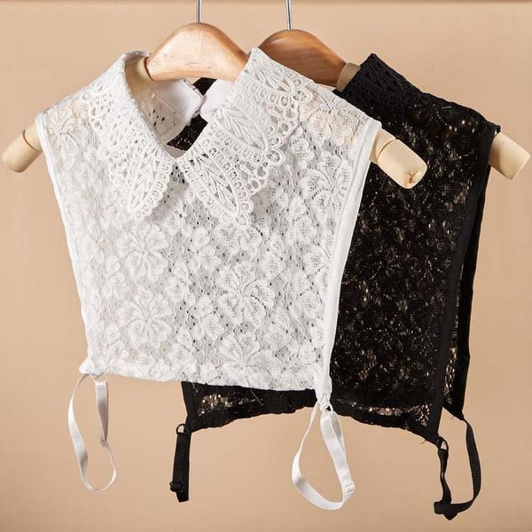 women fake collars detachable collar ladies lace floral blouse half shirt flase collar tie nep kraagie clothes accessories, Black;gray
women fake collars detachable collar ladies lace floral blouse half shirt flase collar tie nep kraagie clothes accessories, Black;gray
