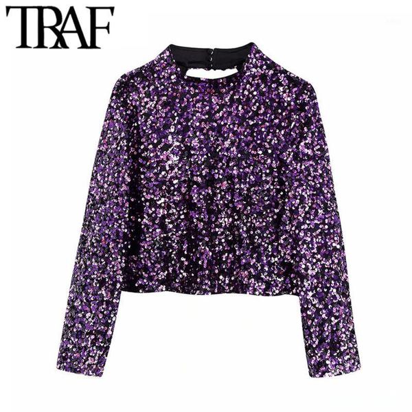 traf women vintage backless sequin cropped blouses fashion high collar long sleeve female party shirts chic 1, White
traf women vintage backless sequin cropped blouses fashion high collar long sleeve female party shirts chic 1, White