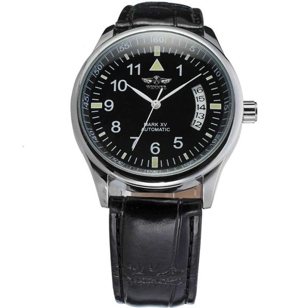 men's winner leisure 458 fashion calendar simple automatic mechanical watch, Slivery;brown
men's winner leisure 458 fashion calendar simple automatic mechanical watch, Slivery;brown