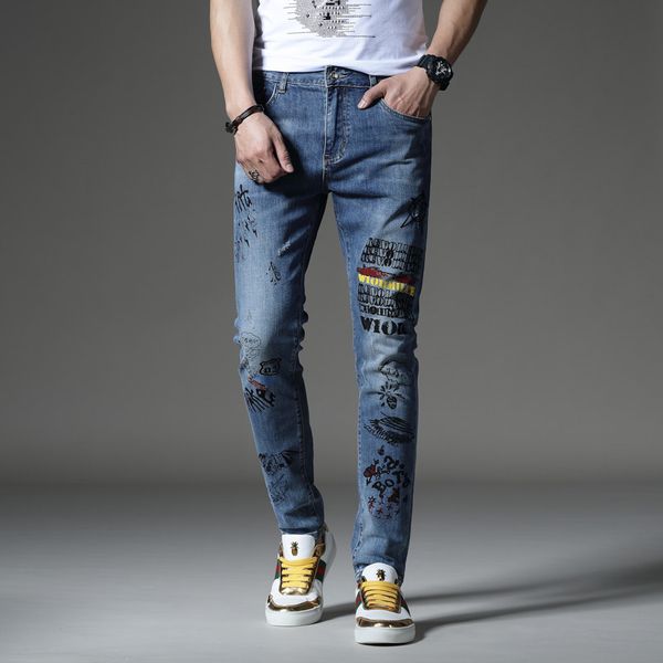 2y printed jeans mens new spring korean fashion embroidery pants mens fashion slim straight pants wholesale jeans custom, Blue
2y printed jeans mens new spring korean fashion embroidery pants mens fashion slim straight pants wholesale jeans custom, Blue