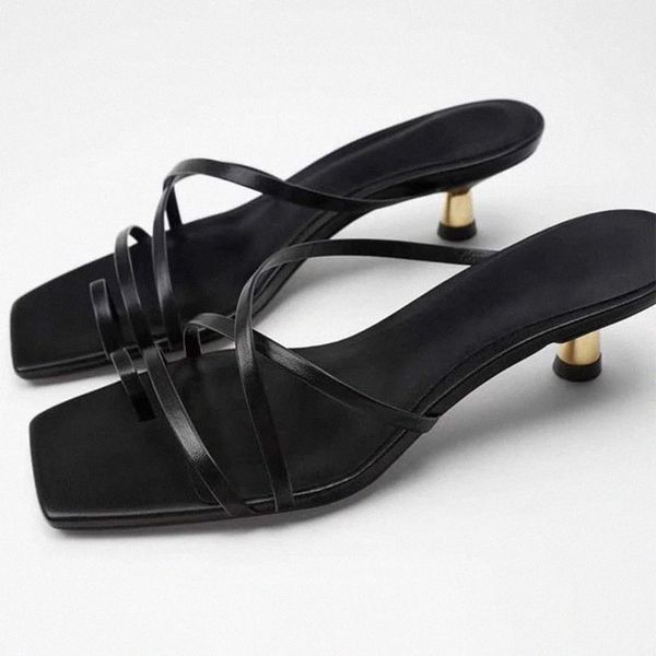 women's shoes black leather high heels thin strap ladies sandals new square toe crossover stiletto party female footwear #w68n
women's shoes black leather high heels thin strap ladies sandals new square toe crossover stiletto party female footwear #w68n