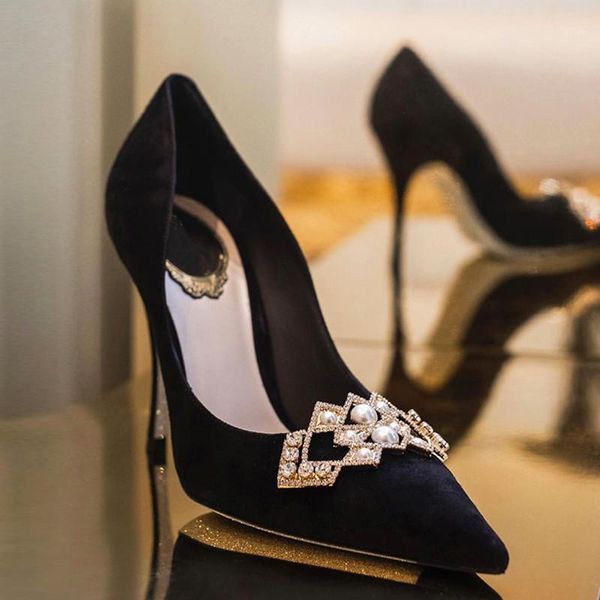 spring autumn women pumps flock rhinestone high heels shoes women fashion pointed toe slip-on ladies pumps mujer bombas1, Black
spring autumn women pumps flock rhinestone high heels shoes women fashion pointed toe slip-on ladies pumps mujer bombas1, Black