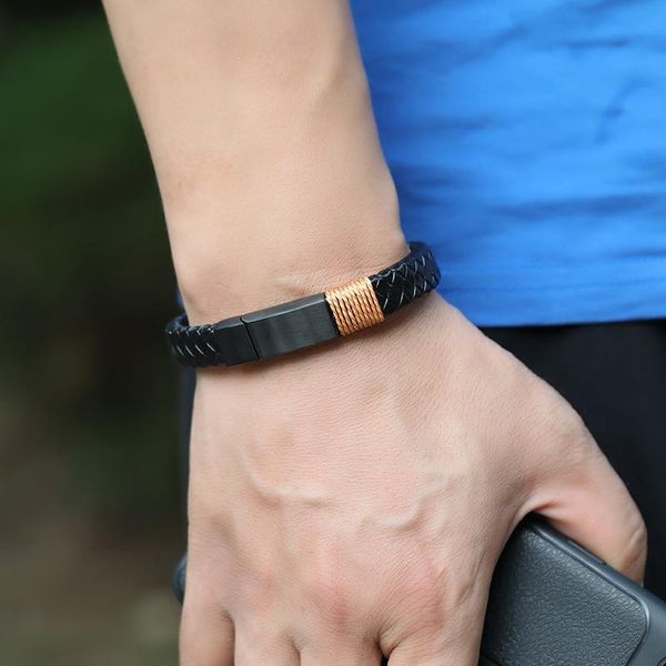 vintage black braided stainless steel men's bracelet simple leather bracelet with magnet buckle fashion jewelry accessories, Golden;silver
vintage black braided stainless steel men's bracelet simple leather bracelet with magnet buckle fashion jewelry accessories, Golden;silver