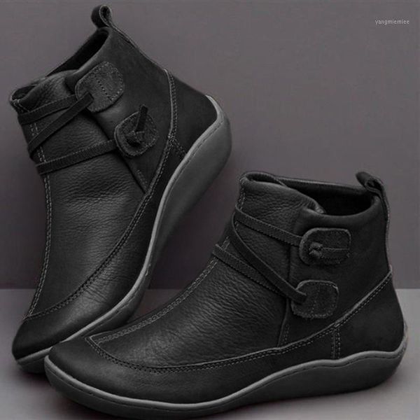 shoes woman winter boots women zapatos de mujer women's vintage leather boots flat waterproof shoes winter round toe ankle1, Black
shoes woman winter boots women zapatos de mujer women's vintage leather boots flat waterproof shoes winter round toe ankle1, Black