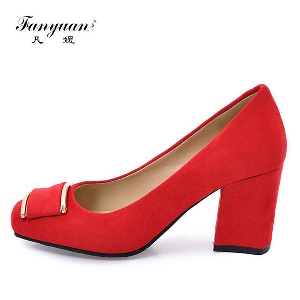 fanyuan fashion metal decoration high heels spring/autumn shallow slip-on pumps women shoes concise elegant flock party shoes, Black
fanyuan fashion metal decoration high heels spring/autumn shallow slip-on pumps women shoes concise elegant flock party shoes, Black