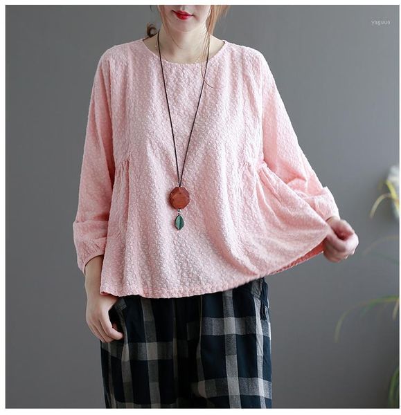 cotton vintage solid color o-neck lantern sleeve tee t-shirt 2018 autumn mori girl1, White
cotton vintage solid color o-neck lantern sleeve tee t-shirt 2018 autumn mori girl1, White