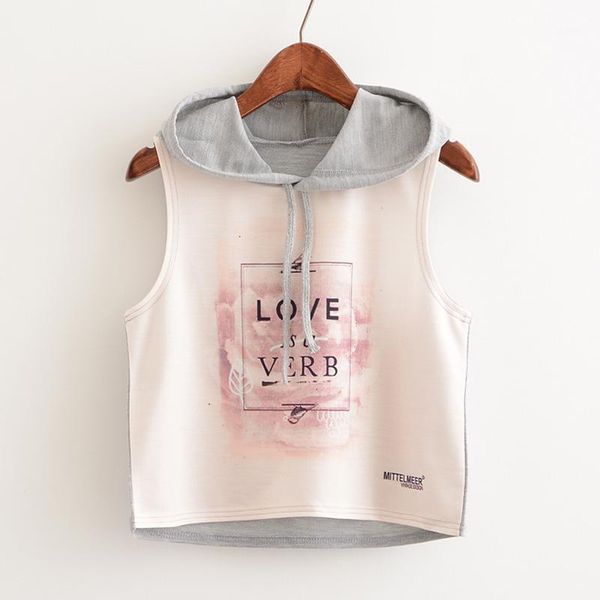 2019 summer new women's simple casual letters rose print hooded short section leaking navel sleeveless female tees 1, White
2019 summer new women's simple casual letters rose print hooded short section leaking navel sleeveless female tees 1, White