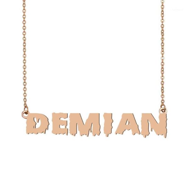 demian name necklace , cool bloody art name necklace for halloween and santa's day jewelry gift for kids boys girls1, Silver
demian name necklace , cool bloody art name necklace for halloween and santa's day jewelry gift for kids boys girls1, Silver