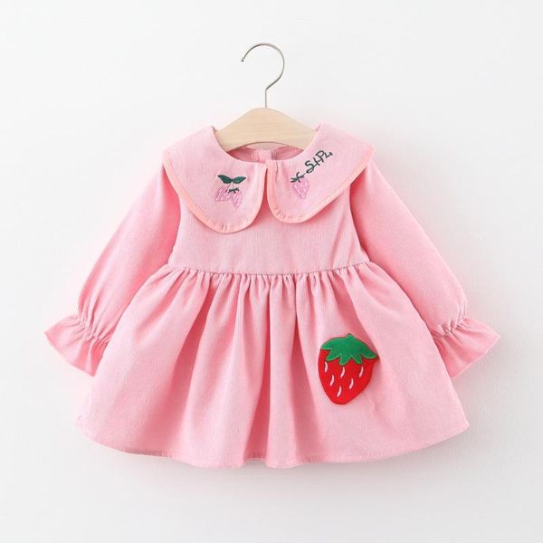 girl's dresses 2021 autumn baby girls corduroy pineapple strawberry bow lapel collar pleated kids cute dress vestidos1, Red;yellow
girl's dresses 2021 autumn baby girls corduroy pineapple strawberry bow lapel collar pleated kids cute dress vestidos1, Red;yellow