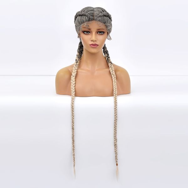 costume accessories braided lace front wig synthetic wigs for black women blonde ombre 36 inch dutch twins braids with baby hair 360 lace, Silver
costume accessories braided lace front wig synthetic wigs for black women blonde ombre 36 inch dutch twins braids with baby hair 360 lace, Silver