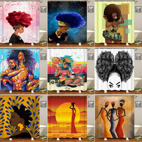 bipoobee africa girl bathroom curtains african american women polyester fabric shower curtain bath screen bathtub decor 
bipoobee africa girl bathroom curtains african american women polyester fabric shower curtain bath screen bathtub decor