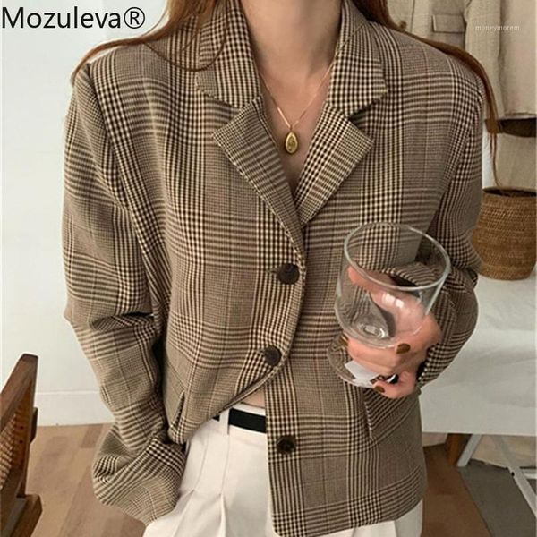 women's suits & blazers mozuleva 2021 autumn winter women's oversize plaid casual buttons pockets jackets notched vintage wild fe, White;black
women's suits & blazers mozuleva 2021 autumn winter women's oversize plaid casual buttons pockets jackets notched vintage wild fe, White;black