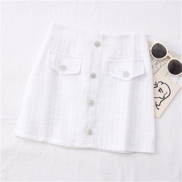 2021 new new fashion all-match small fragrance wind bright silk tweed high waist slim single-breasted diamond button skirt wd1y, Black
2021 new new fashion all-match small fragrance wind bright silk tweed high waist slim single-breasted diamond button skirt wd1y, Black