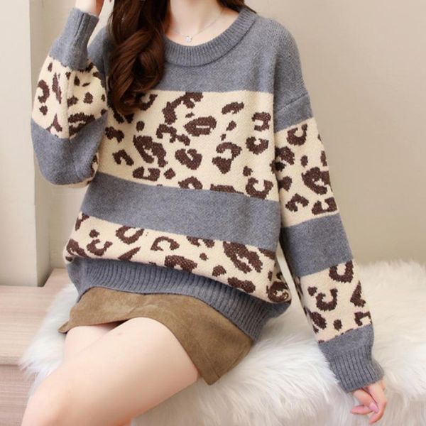 women's sweaters korean jumper autumn winter knitted sweater women oversized female leopard jacquard fashion pullover xxxl, White;black
women's sweaters korean jumper autumn winter knitted sweater women oversized female leopard jacquard fashion pullover xxxl, White;black