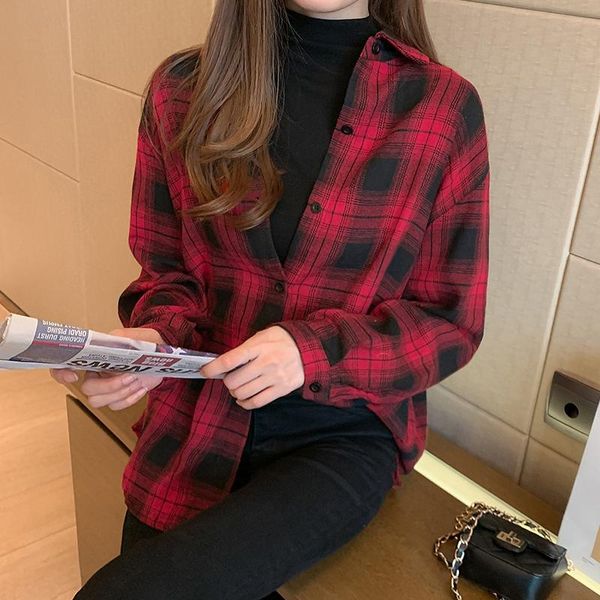 new promotion blouse women 2020 classic long sleeve lapel ladies shirt plaid printing button design, White
new promotion blouse women 2020 classic long sleeve lapel ladies shirt plaid printing button design, White