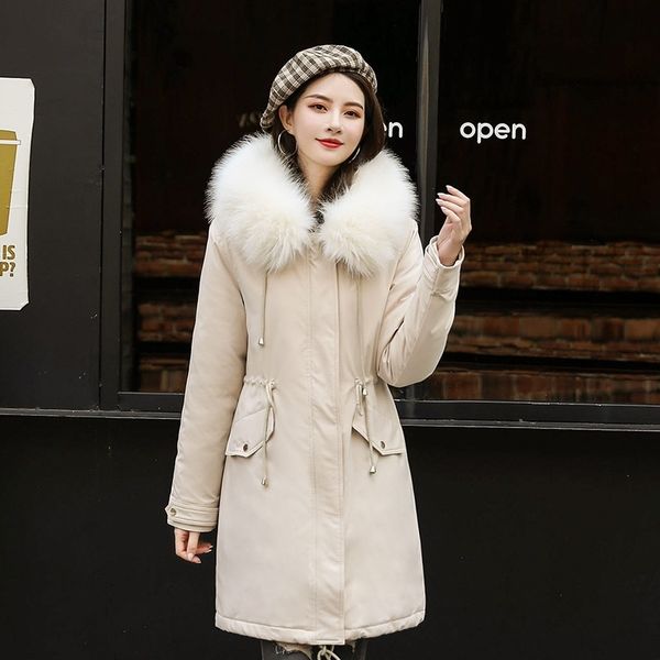 2021 new parka woman winter outerwear self-cultivation laga mid-fashion length big thick skin collar down quilted jacket ad09, Black
2021 new parka woman winter outerwear self-cultivation laga mid-fashion length big thick skin collar down quilted jacket ad09, Black