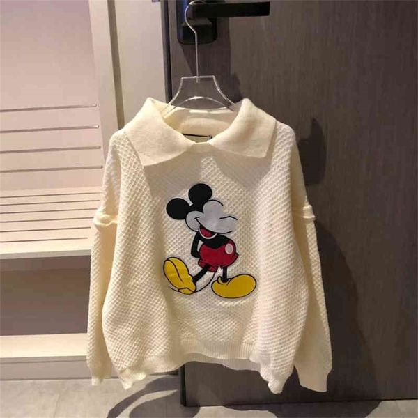 chaopai gujia autumn new animation pattern stitching loose embroidery comfortable pullover couple sweater, White
chaopai gujia autumn new animation pattern stitching loose embroidery comfortable pullover couple sweater, White