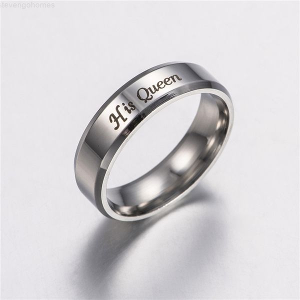 steel her king his queen stainless band ring couple wedding rings for women men fashion jewelry gift drop shipping, Silver
steel her king his queen stainless band ring couple wedding rings for women men fashion jewelry gift drop shipping, Silver