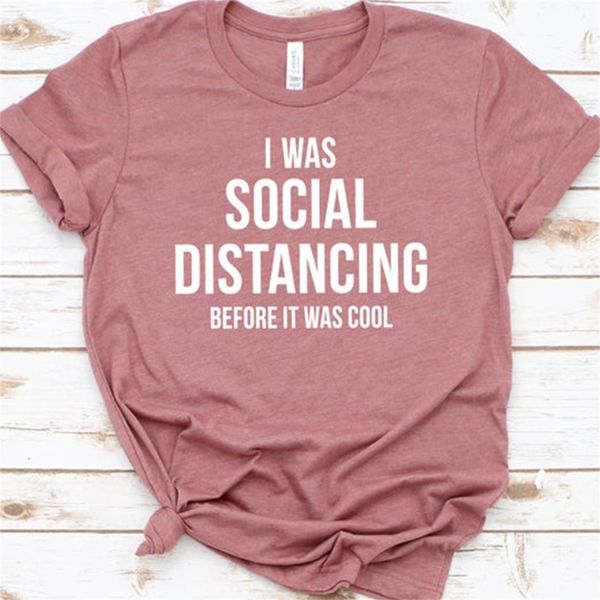 i was social distancing before it was cool women tshirt introvert self quarantine shirts cotton causal grunge tee dropshiping lj200814, White
i was social distancing before it was cool women tshirt introvert self quarantine shirts cotton causal grunge tee dropshiping lj200814, White