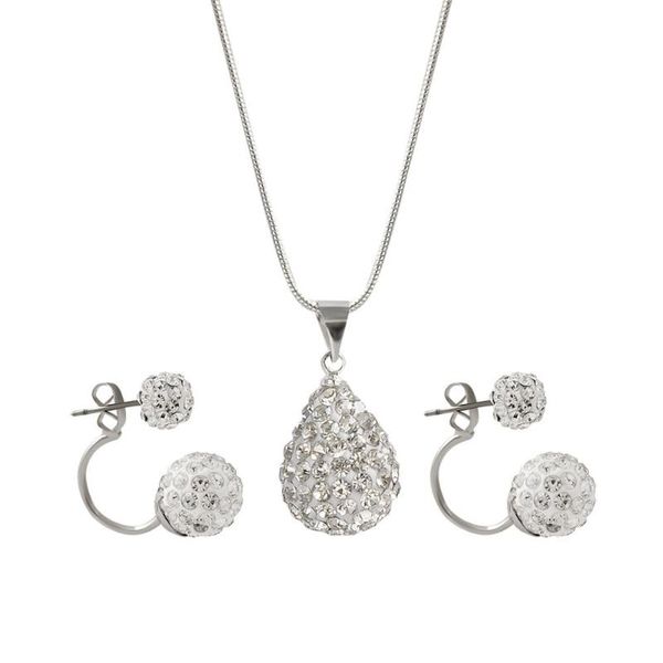 europe and the united states new earrings necklace set full of water drop pendant jewelry set clothing matching accessories, Silver
europe and the united states new earrings necklace set full of water drop pendant jewelry set clothing matching accessories, Silver