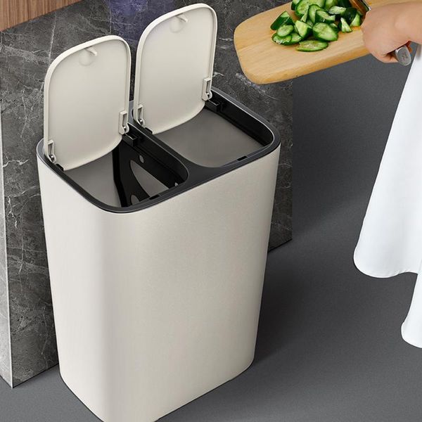 dry-wet garbage classification trash can double buckets with cover office paper baskets household living room kitchen dustbin
dry-wet garbage classification trash can double buckets with cover office paper baskets household living room kitchen dustbin