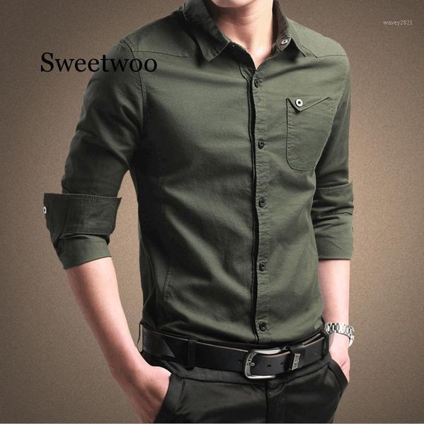 men's dress shirts sweetwoo men shirt fashion men's autumn casual cargo slim button long sleeve blouse1, White;black 
men's dress shirts sweetwoo men shirt fashion men's autumn casual cargo slim button long sleeve blouse1, White;black