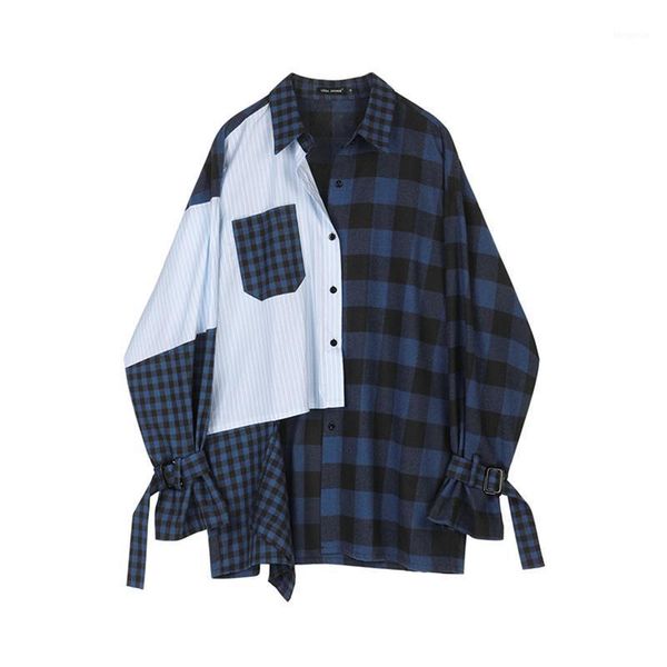 superaen full shirt autumn 2020 new design stripe plaid patchwork irregular blouse women1, White
superaen full shirt autumn 2020 new design stripe plaid patchwork irregular blouse women1, White