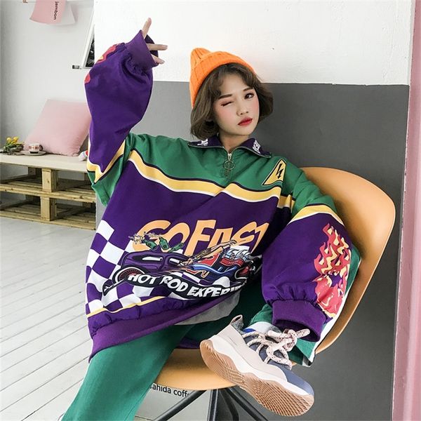oversize personality autumn ulzzang korean women's clothing harajuku pullover racing car print zipper full hoodies sweatshirts y200107, Black
oversize personality autumn ulzzang korean women's clothing harajuku pullover racing car print zipper full hoodies sweatshirts y200107, Black