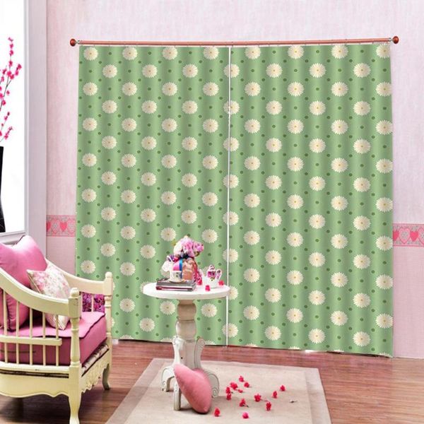 modern style pastoral daisy green dots curtain for living room bedroom polyester fabric blackout window drapes home decor sets
modern style pastoral daisy green dots curtain for living room bedroom polyester fabric blackout window drapes home decor sets