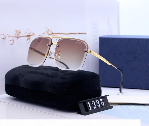 new luxury sunglasses men design metal vintage sunglasses women fashion style square frameless uv 400 lens with original case g1235, White;black
new luxury sunglasses men design metal vintage sunglasses women fashion style square frameless uv 400 lens with original case g1235, White;black