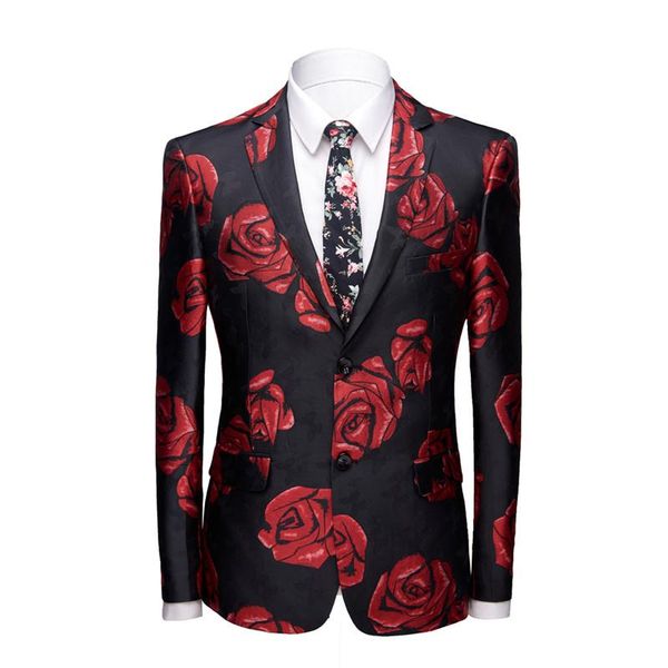 men's suits & blazers male suit blazer printed men slim jacket vintage 2021 fashion luxury formal wedding dress stage costumes for sing, White;black
men's suits & blazers male suit blazer printed men slim jacket vintage 2021 fashion luxury formal wedding dress stage costumes for sing, White;black