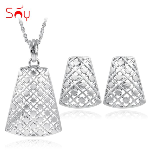 sunny jewelry vintage jewelry sets for women earrings pendant necklace geometric sets for anniversary findings, Silver
sunny jewelry vintage jewelry sets for women earrings pendant necklace geometric sets for anniversary findings, Silver