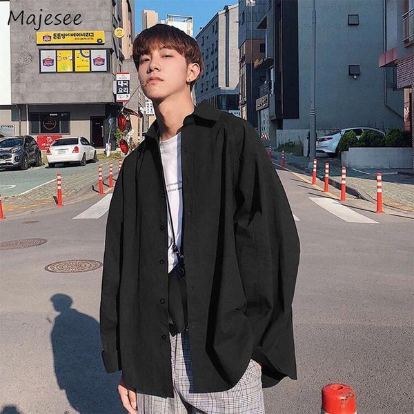 men's casual shirts men solid simple all-match loose 2xl harajuku daily leisure mens shirt korean ulzzang fashion clothing kpop high qu, White;black
men's casual shirts men solid simple all-match loose 2xl harajuku daily leisure mens shirt korean ulzzang fashion clothing kpop high qu, White;black