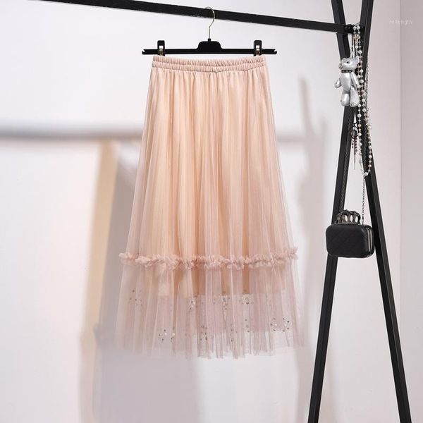 2019 spring summer vintage skirt womens elastic high waist tulle mesh skirt long pleated tutu women saias midi faldas jupe1, Black
2019 spring summer vintage skirt womens elastic high waist tulle mesh skirt long pleated tutu women saias midi faldas jupe1, Black
