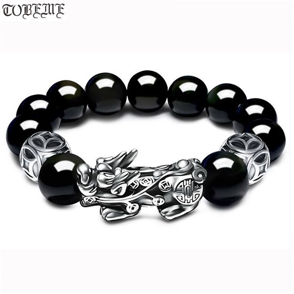 3d 999 silver pixiu beads bracelet obsidian beaded wealth pixiu bracelet fengshui good luck bracelet 1028, Black
3d 999 silver pixiu beads bracelet obsidian beaded wealth pixiu bracelet fengshui good luck bracelet 1028, Black