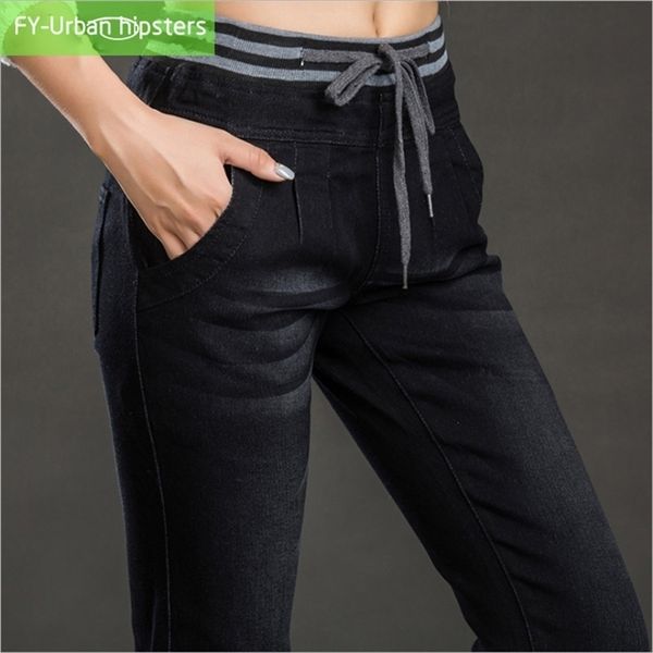 fall fashion womens lace up jeans woman stretch pleated high waist elastic jeans plus size feminina loose harem denim pants 201223, Blue
fall fashion womens lace up jeans woman stretch pleated high waist elastic jeans plus size feminina loose harem denim pants 201223, Blue