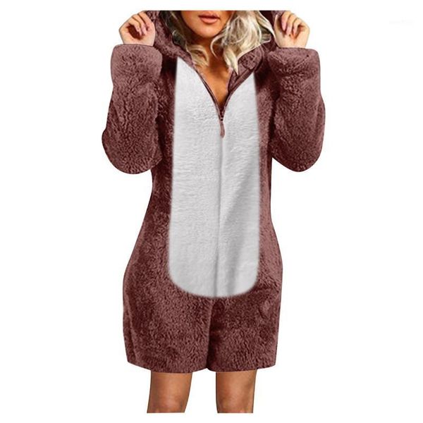 women long sleeve hooded jumpsuit 2020 new women hooded splicing shorts cute ear plus cashmere warm zipper sleepwear femme1, Black;white
women long sleeve hooded jumpsuit 2020 new women hooded splicing shorts cute ear plus cashmere warm zipper sleepwear femme1, Black;white