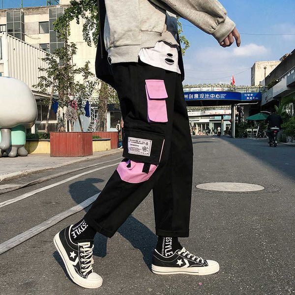 ins korean fashion brand men's autumn loose straight patch casual pants trend versatile overalls, Black
ins korean fashion brand men's autumn loose straight patch casual pants trend versatile overalls, Black