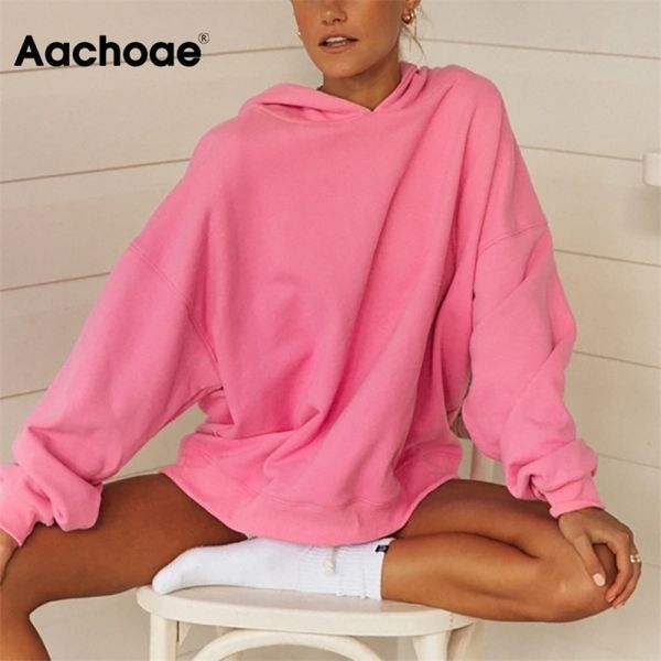 aachoae casual solid pullover hoodies sweatshirts women batwing long sleeve loose base lady office wear hooded hoodie 201102, Black
aachoae casual solid pullover hoodies sweatshirts women batwing long sleeve loose base lady office wear hooded hoodie 201102, Black