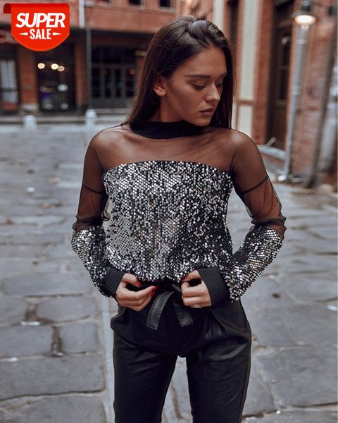 2019 spring fashion sequin mesh off shoulder women long sleeve sequin party blouse loose ladies o neck shirt clubwear #fi0s, White
2019 spring fashion sequin mesh off shoulder women long sleeve sequin party blouse loose ladies o neck shirt clubwear #fi0s, White