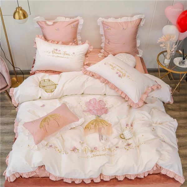princess style egyptian cotton bed linen soft satin bedding ruffles duvet cover pillowcases bedspreads 1/4/6pcs sets1
princess style egyptian cotton bed linen soft satin bedding ruffles duvet cover pillowcases bedspreads 1/4/6pcs sets1