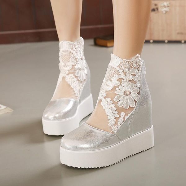 wedges high heels spring and summer new lace openwork women's shoes thick-soled nightclub women's shoes, Black
wedges high heels spring and summer new lace openwork women's shoes thick-soled nightclub women's shoes, Black