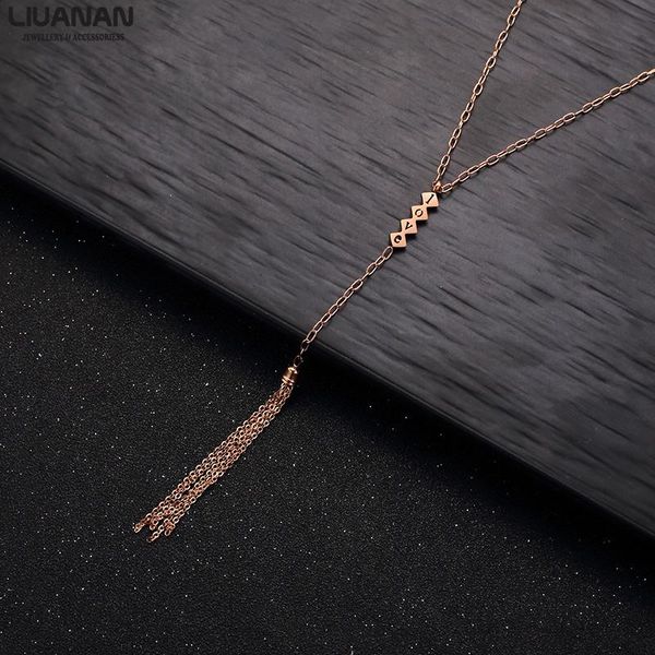 из нержавеющей стали кисточкой ожерелье женщины любят шарм choker цепи ожерелья lady женский ювелирных изделий способа розовое золото, Silver
из нержавеющей стали кисточкой ожерелье женщины любят шарм choker цепи ожерелья lady женский ювелирных изделий способа розовое золото, Silver