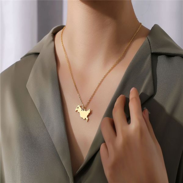 russian federation map of countries charm stainless steel pendant necklaces for men and women, Silver
russian federation map of countries charm stainless steel pendant necklaces for men and women, Silver