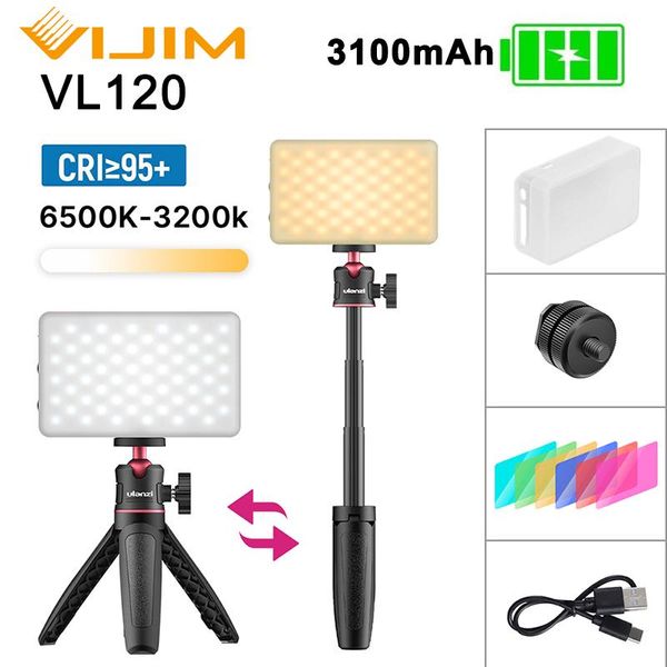 vijim vl120 dslr led video light on pgraphy lighting vlog fill light for camera smartphone dslr slr lamp with cold shoe
vijim vl120 dslr led video light on pgraphy lighting vlog fill light for camera smartphone dslr slr lamp with cold shoe