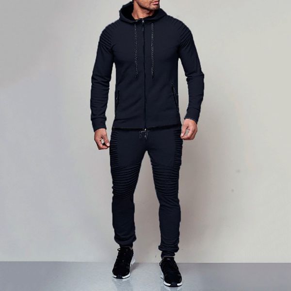 2020 foreign trade autumn new mens outdoor sports and casual sweater solid color cardigan suit mens two-piece suit, Black
2020 foreign trade autumn new mens outdoor sports and casual sweater solid color cardigan suit mens two-piece suit, Black