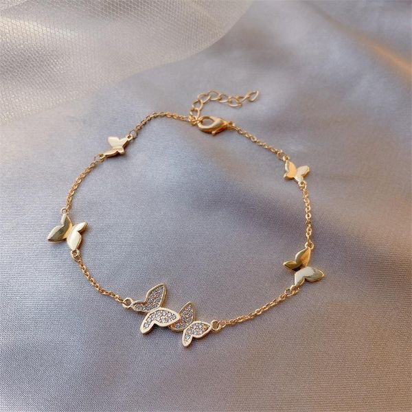 Bracelet for Women Light Luxury Fashion Crystal Butterfly Bracelet Sweet Girl Student Style Jewelry Accessories Wholesale, Golden;silver
Bracelet for Women Light Luxury Fashion Crystal Butterfly Bracelet Sweet Girl Student Style Jewelry Accessories Wholesale, Golden;silver