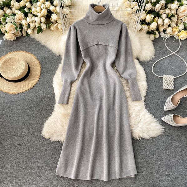 2021 new singiny fancy turtleneck high mesh elegant solid feminine thread dress warm winter fashion streetwear dresses g36o, Black;gray
2021 new singiny fancy turtleneck high mesh elegant solid feminine thread dress warm winter fashion streetwear dresses g36o, Black;gray
