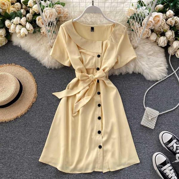 fashion slim summer dress women office lady dresses 2020 casual button a-line short sleeve dress yellow clothing1, White;black
fashion slim summer dress women office lady dresses 2020 casual button a-line short sleeve dress yellow clothing1, White;black