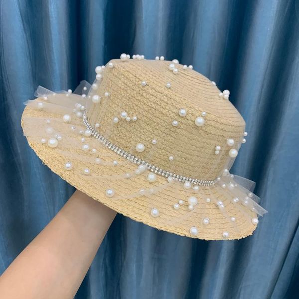2020 new holiday straw hat pearl mesh sun hat seaside beach shade sunscreen rhinestone female, Blue;gray
2020 new holiday straw hat pearl mesh sun hat seaside beach shade sunscreen rhinestone female, Blue;gray